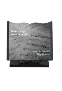 Memorial stone with laser engraving 'Book'