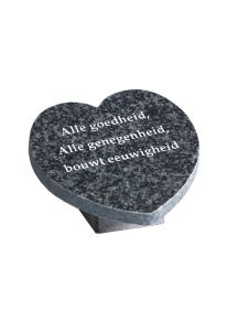 Memorial stone heart on socle