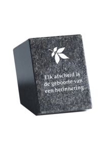 Memorial stone wit leave