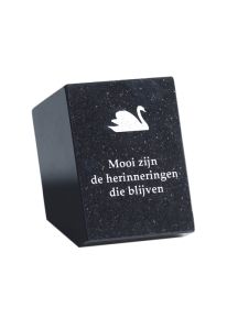 Memorial stone with a swan
