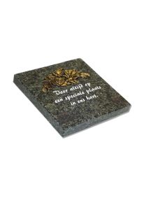 Memorial stone square 'Rose branch'
