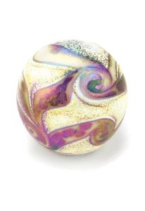 Crystal glass keepsake ashes urn 'Elements'