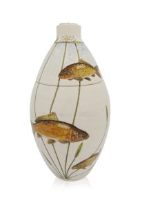 Hand painted urn 'Carps'