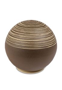 Spherical cremation ashes urn 'Brown'