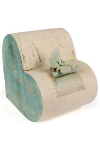 Heart shaped cremation urn 'Devoted'