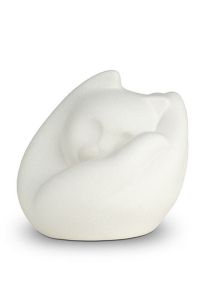 Grey cat cremation ashes urn