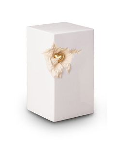 Ceramic keepsake cremation ashes urn