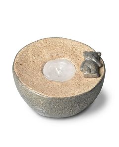 Ceramic urn with candle holder 'Bear'