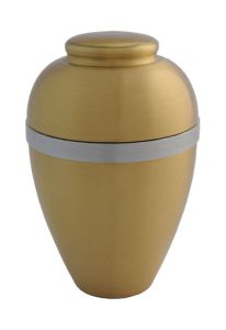 Brass keepsake urn satin with ring