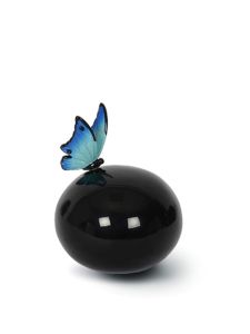 Fibreglass cremation ash keepsake urn 'Butterfly' blue