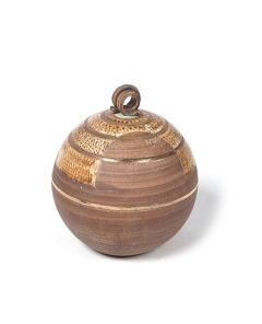 Ceramic keepsake urn 'Circle of life' brown