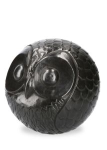 Weather resistant bronze cremation urn for ashes 'Owl'