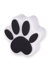 Pet urn 'Impronta' with black paw print