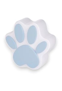 Pet urn 'Impronta' with blue paw print