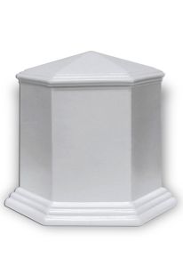 Six-angle cremation urn porcelain