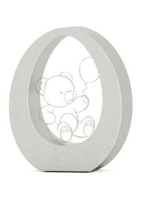 Stainless steel keepsake urn 'Teddy Bear'