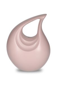 Pink teardrop cremation urn for ashes
