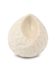 White Ceramic Teardrop Keepsake Urn 'Ohm' – Handmade