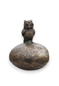 Cremation ashes keepsake urn with owl