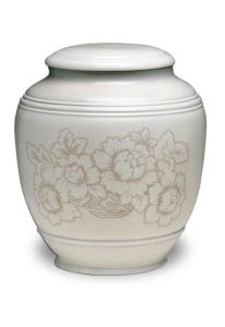 Funeral urn porcelain 'Flowers'