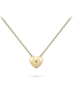 Yellow gold plated memorial necklace Heart made from silver | SALE