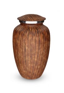 Brass funeral urn cremation ashes