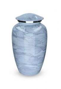Aluminium urn for cremation ashes 'Elegance' marble look