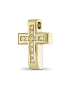 Ashes pendant cross with zirconia stones