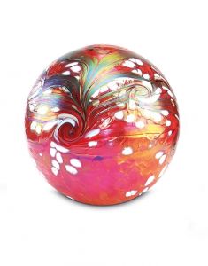 Glass funeral urn