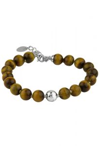 Calfskin ashes bracelet (925 sterling silver)