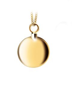 Ash jewel pendant Golden Heart