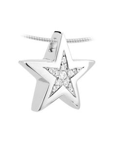 Ash pendant 925 silver 'Star' (zirconia stones)