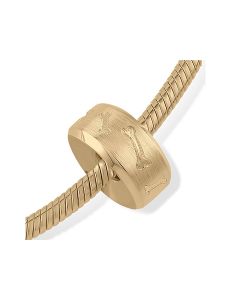 Gold memorial ashes charm/bead 'Knuckle bone'