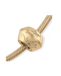 Gold memorial ashes charm/bead 'Cat and Mous'