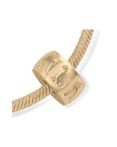 Gold memorial ashes charm/bead 'Cat'