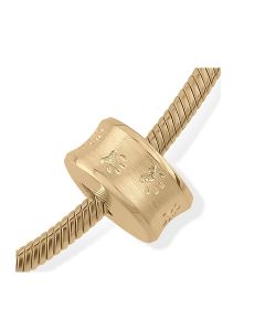 Gold memorial ashes charm/bead 'Pawprints'