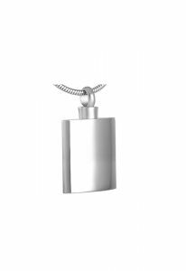 Stainless steel ash pendant 'Bottle'