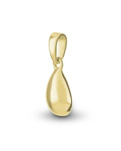 Ashes pendant 14 krt. yellow golden teardrop