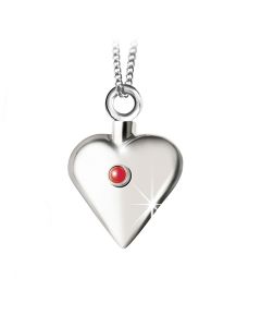 Ash jewel pendant Silver Heart