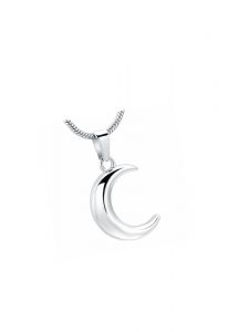 Stainless steel ashes pendant 'Half moon'