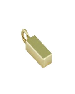 Golden memorial ashes charm 'Bar/tube'