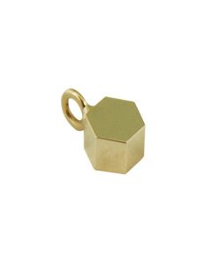 Memorial jewelry beggar bead six-angle gold