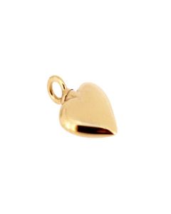 Golden memorial ashes charm 'Heart'