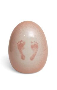 Handmade baby cremation urn 'Footprints'