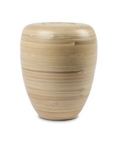 Biodegradable bamboo burial urn