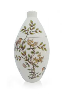 Hand painted keepsake urn 'Robin'