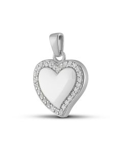 Ashes pendant heart (zirconia stones)