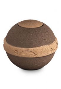 Biodegradable cremation ashes urn sand