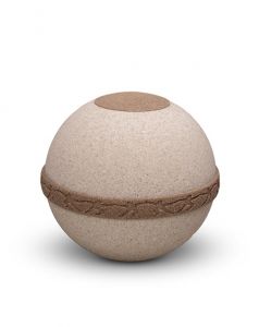 Biodegradable cremation ashes urn sand