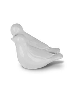 Ceramic keepsake urn “Birds of Love” - white